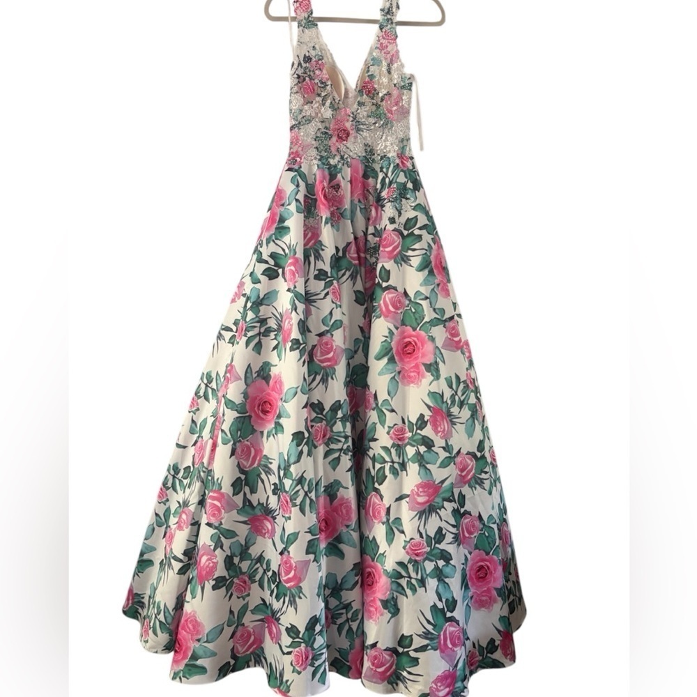 JVN by Jovani Floral Beaded Gown NWT - Picture 3 of 11